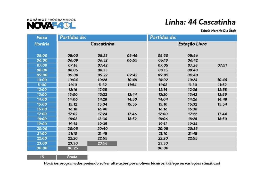 Horário de ônibus do Cascatinha - Faol - dias úteis_page-0001