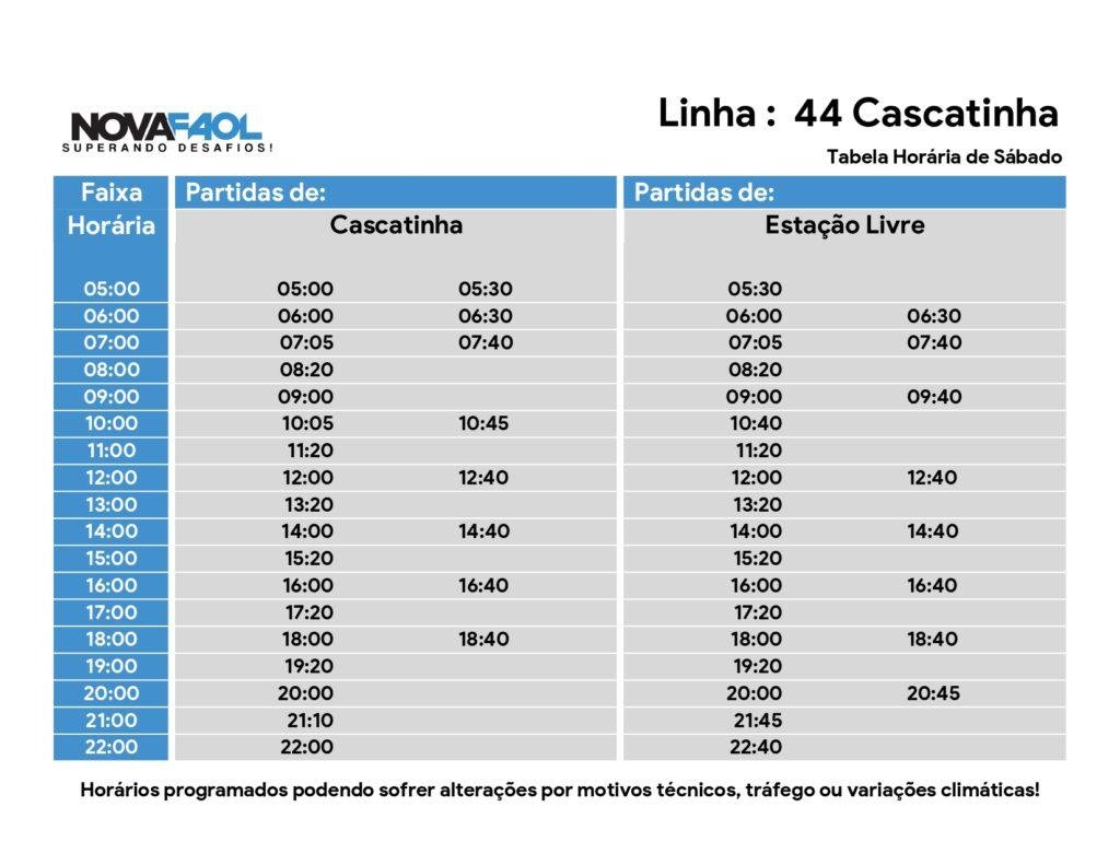 Horário de ônibus do Cascatinha - Faol - sábado_page-0001