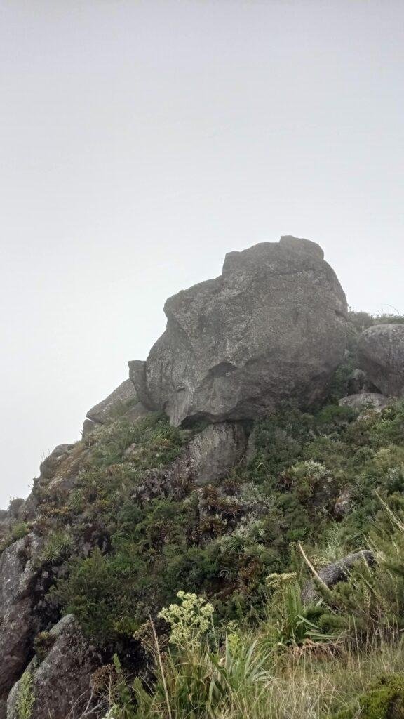 Formações rochosas vistas do Pico da Caledônia